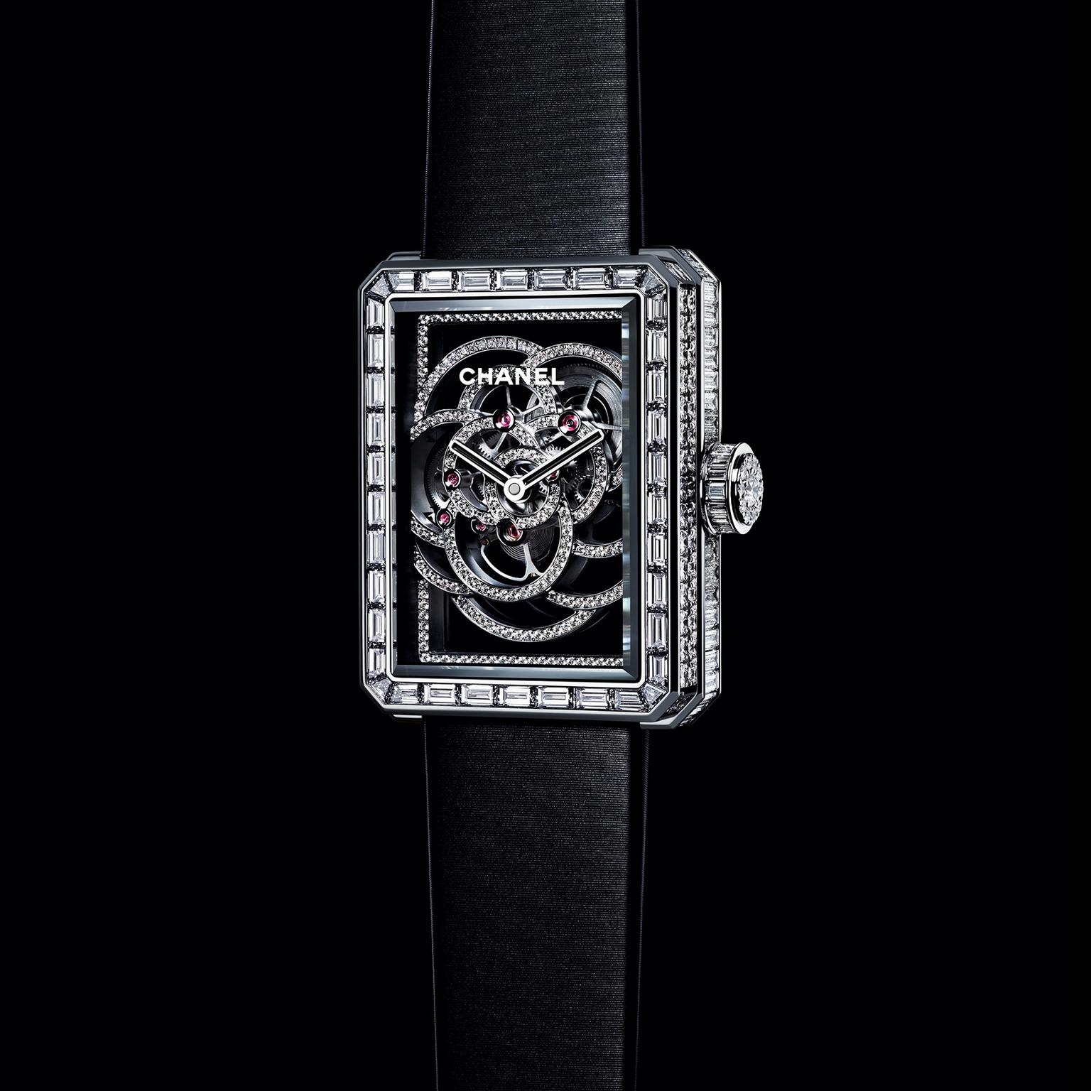 Chanel Premiere Camelia Skeletonised watch