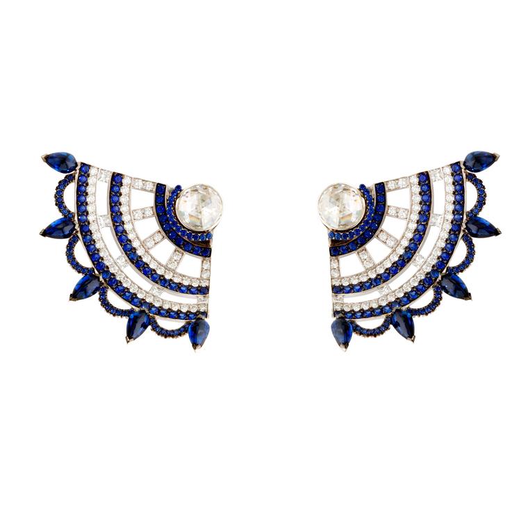 Bleu Carmen sapphire and diamond earrings