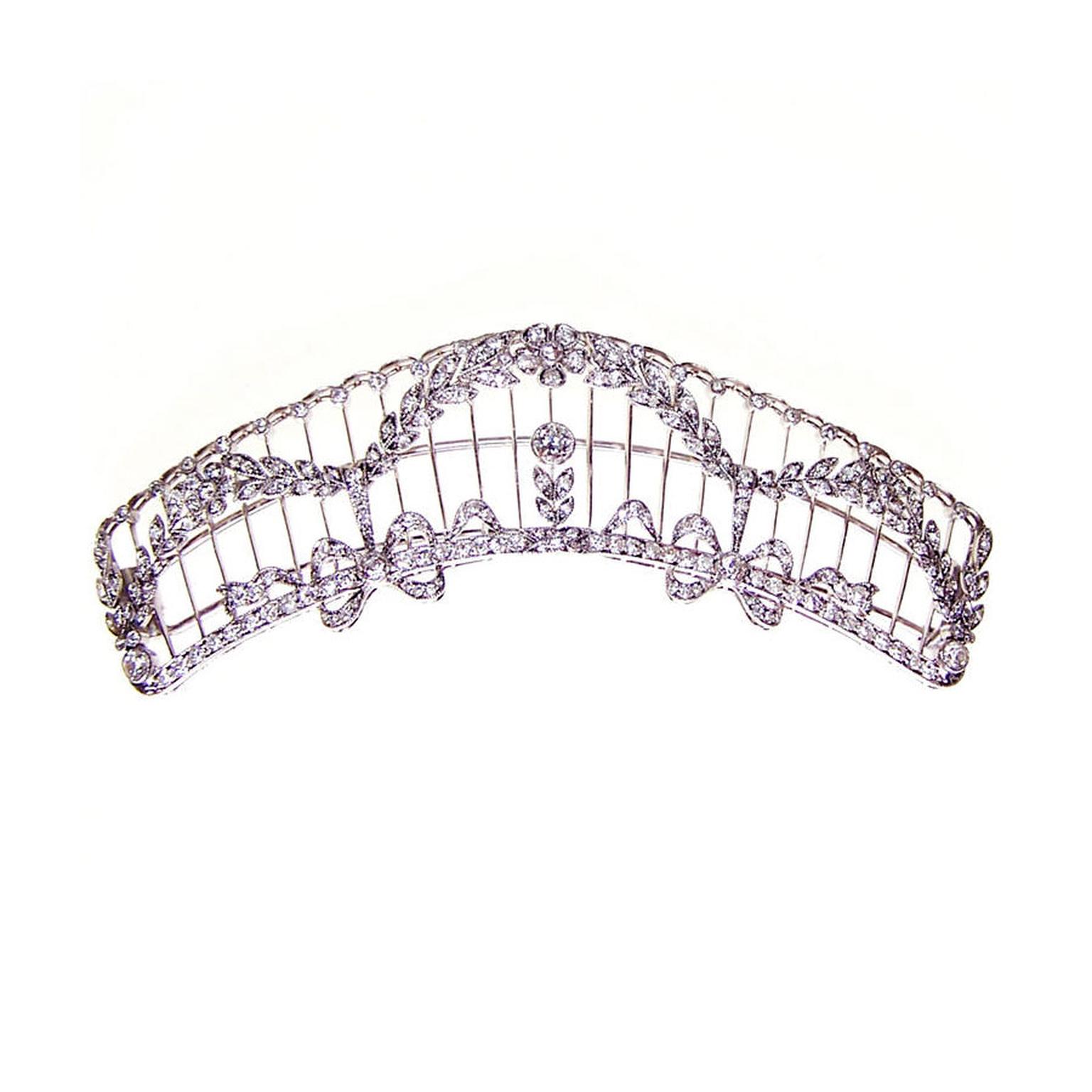 Sandra Cronan Belle Époque platinum diamond-set hair clip