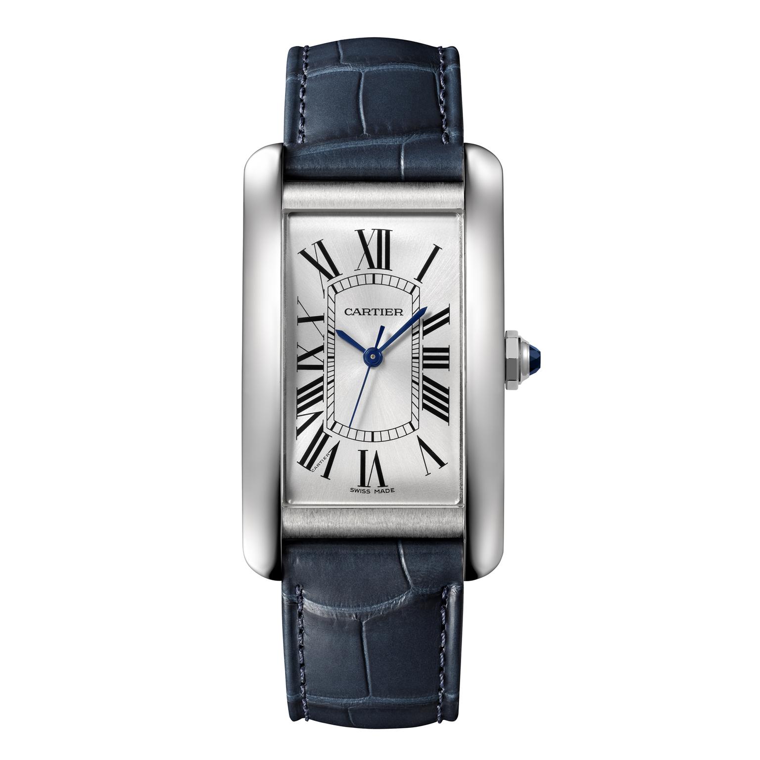 Cartier Tank Américaine large steel mechanical watch