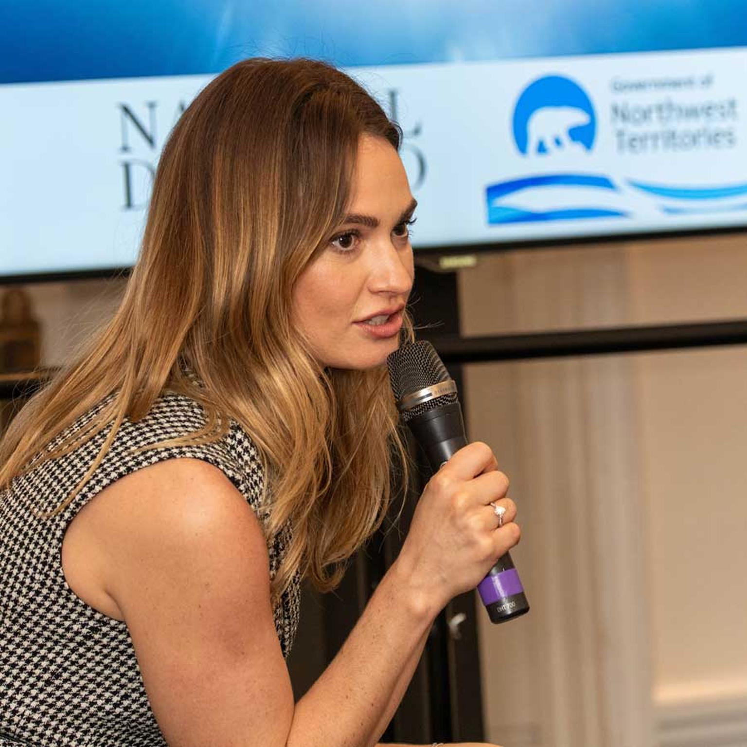 Lily James at NDC event