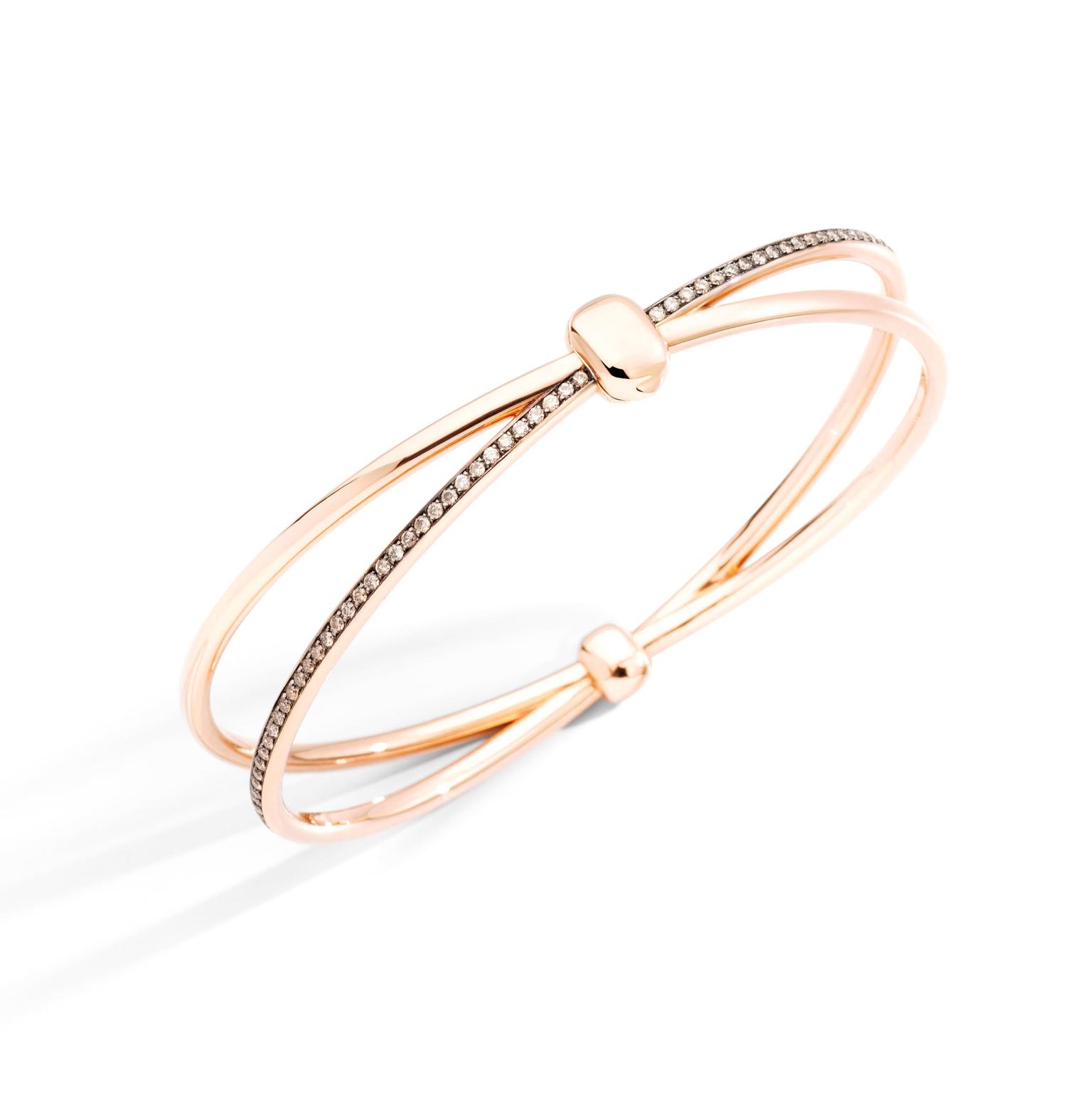 POMELLATO TOGETHER bracelet in rose gold with brown diamonds by Pomellato