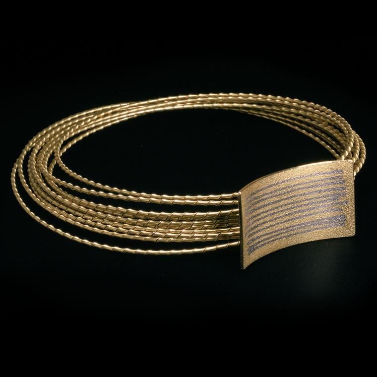 Jacqueline Mina platinum and gold bracelet