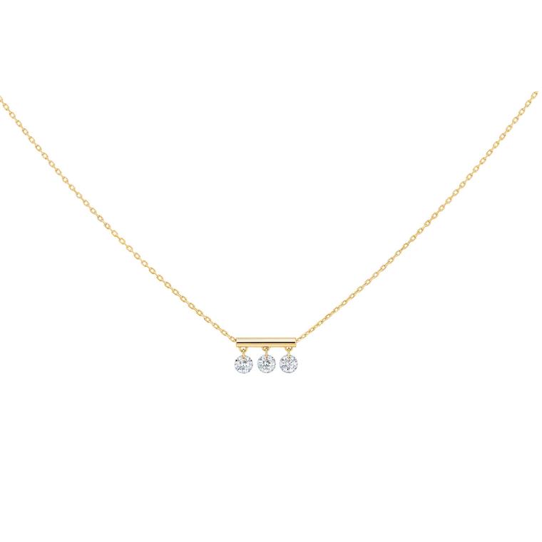 La Brune & La Blonde Pampilles necklace with brilliant-cut diamonds on a gold chain
