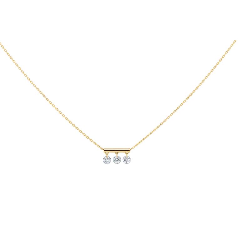 La Brune & La Blonde Pampilles necklace with brilliant-cut diamonds on a gold chain