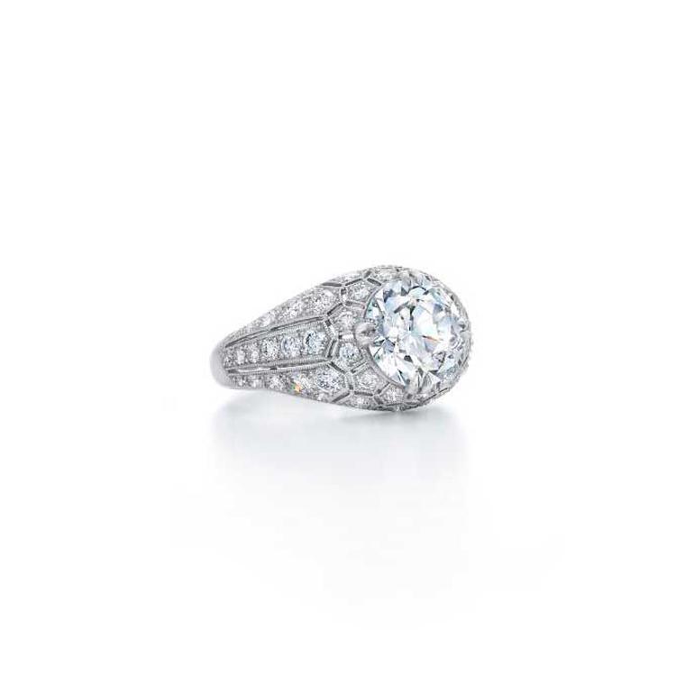 Fred Leighton circular-cut diamond Honeycomb ring