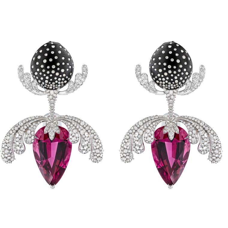 Mr Lieou Orchid Earrings Pink Tourmaline Open