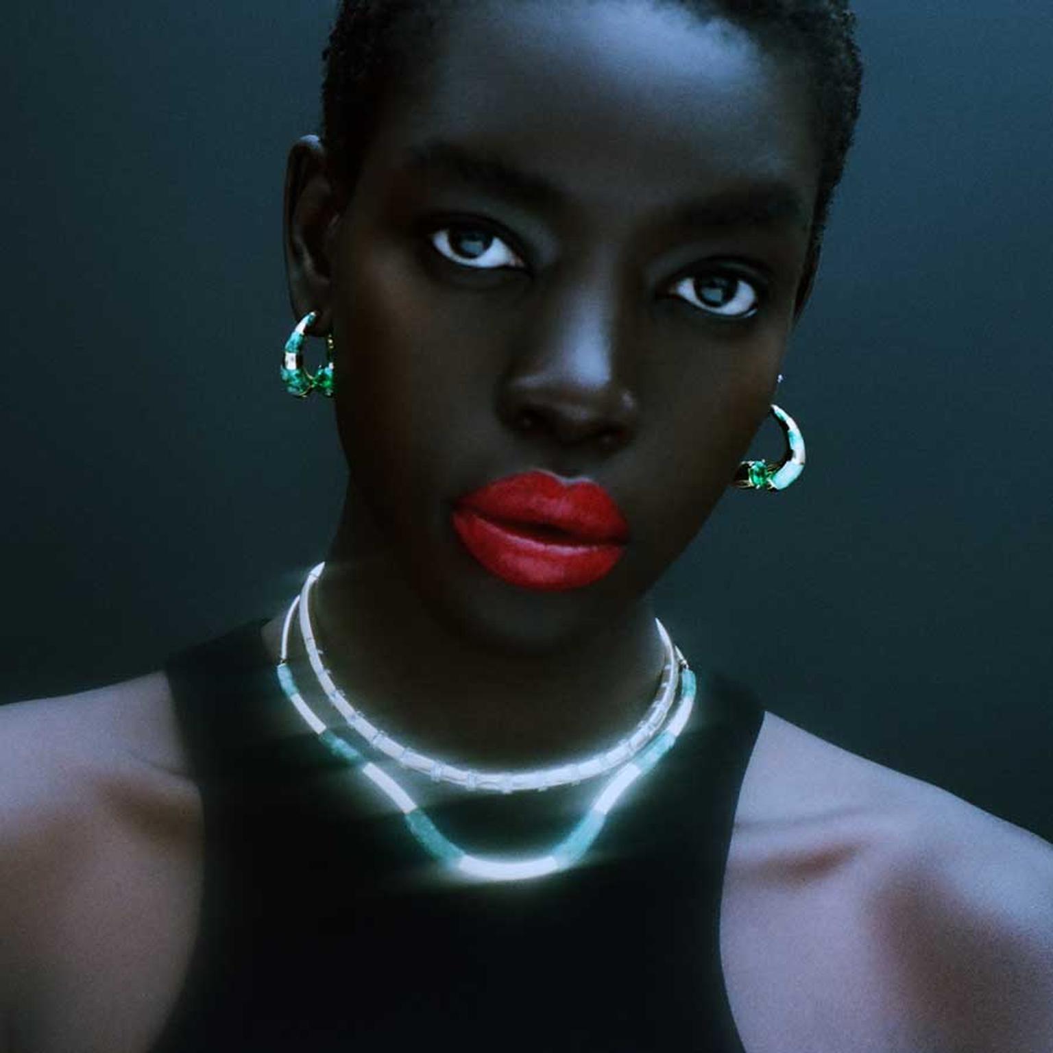 DYNE Verdant Reverie necklace on model