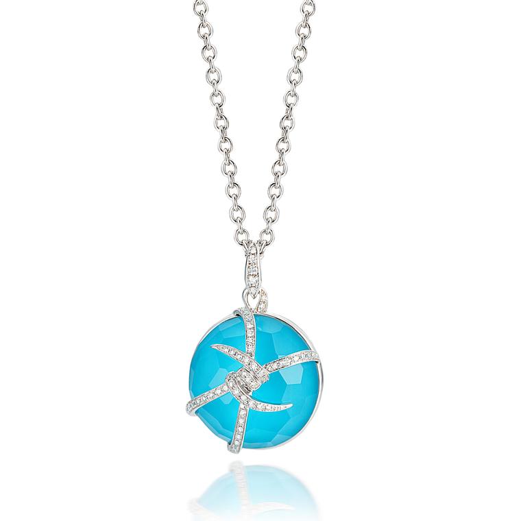 Stephen Webster white gold and turquoise pendant