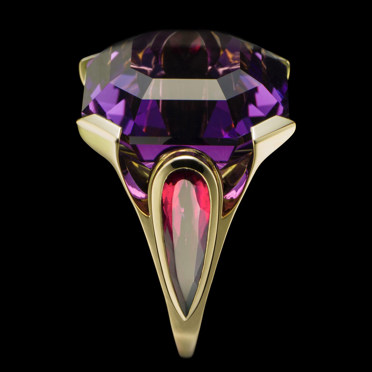 Solitaire Amethyst Zircon Purple Crystal 6 Prong Silver Ring – 2 Sizes –  Gemnations