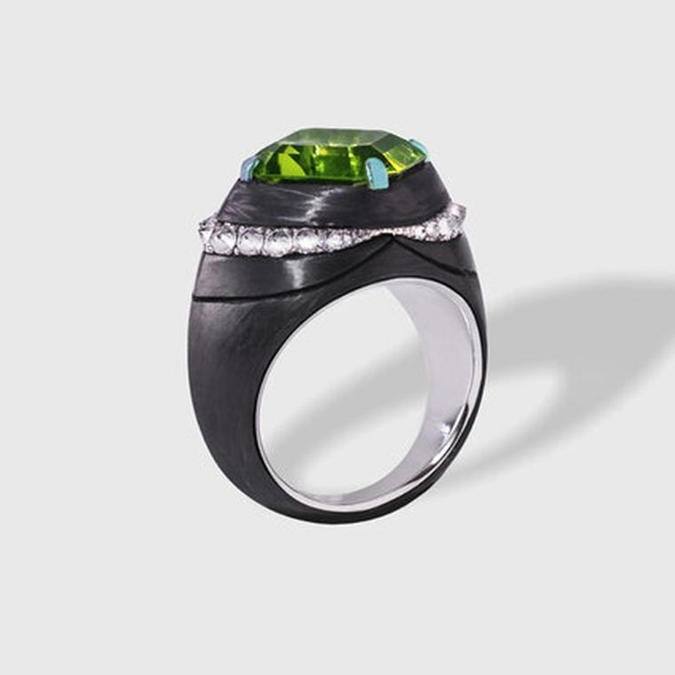 Peridot ring by Louiza Jewellery