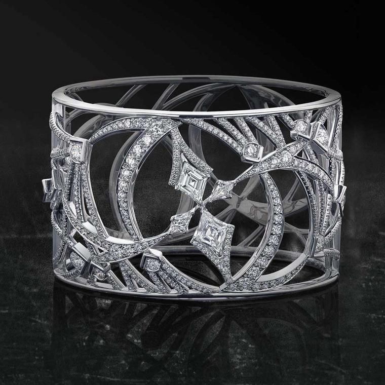 Boodles Pas de Deux platinum and diamond cuff