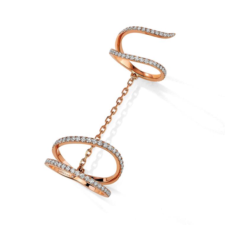 Messika pink gold ring