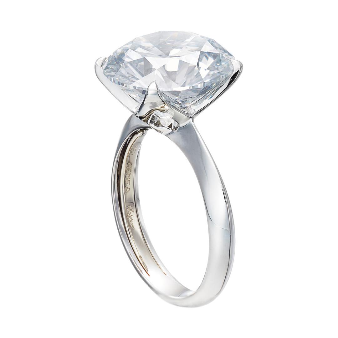 5.12 carat fluorescent diamond engagement ring AENEA The Jewellery Editor