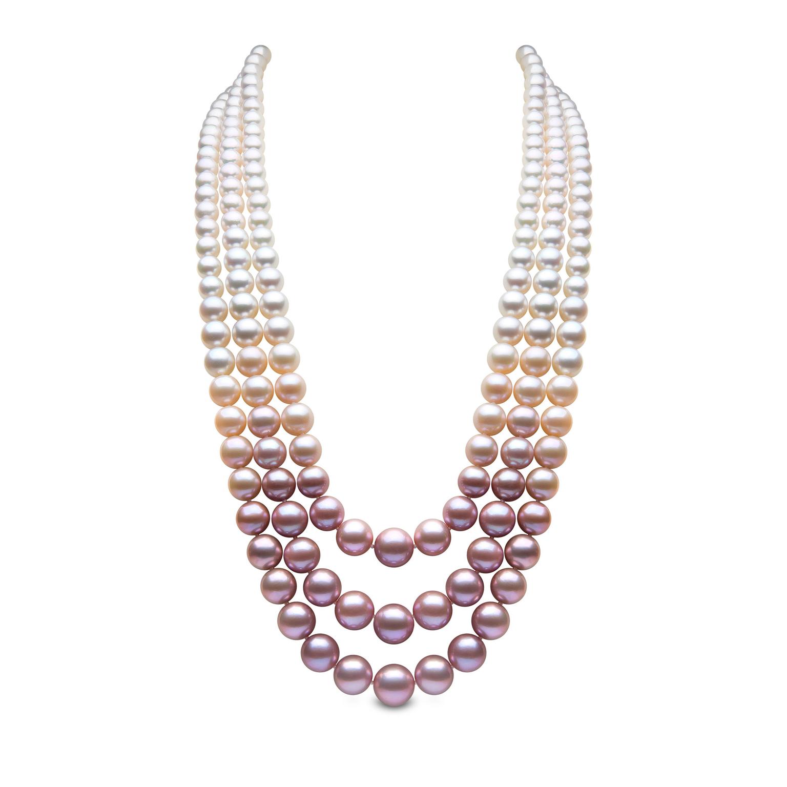 YOKO London graduated pink pearl necklace