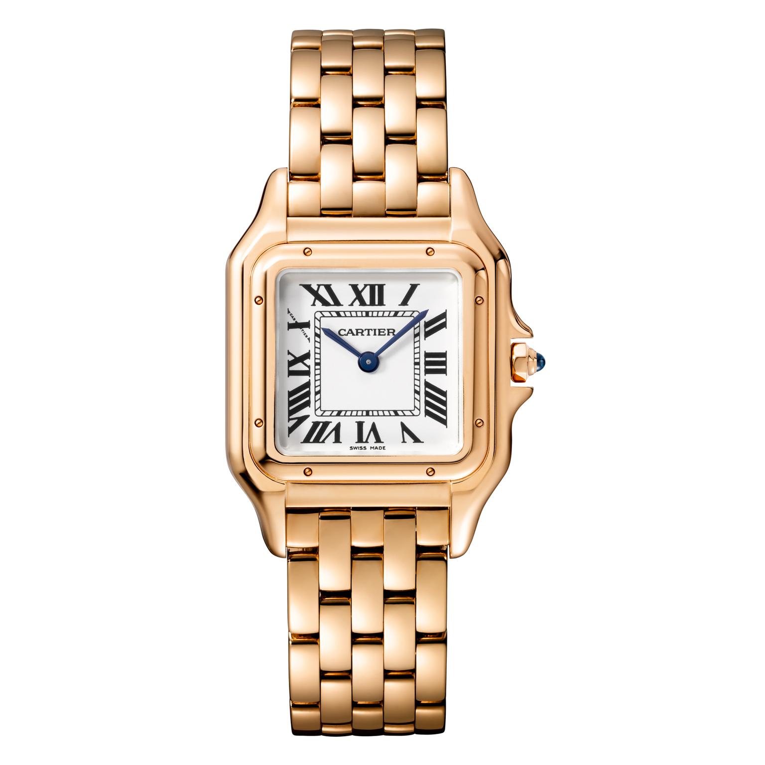 Medium size Panthère de Cartier watch in rose gold