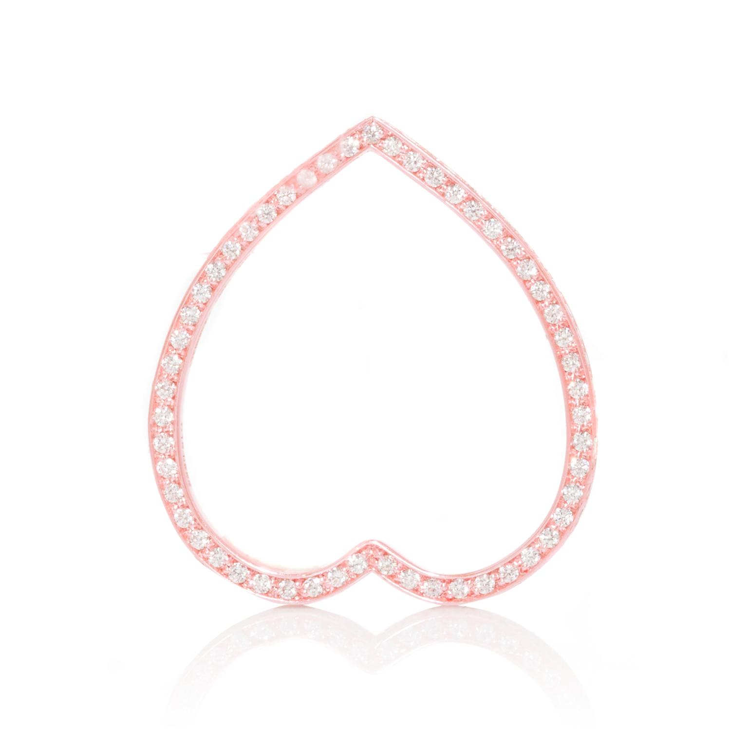 Repossi pink and white diamond ring