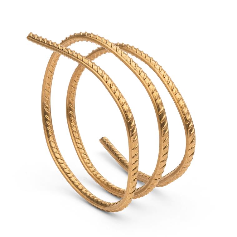 Ai Weiwei Rebar bracelet 24 carat gold