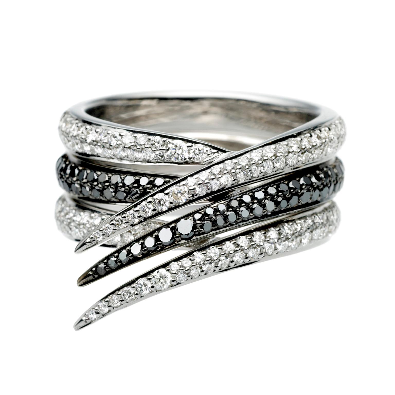 Interlocking diamond ring set in white gold Shaun Leane The Jewellery Editor