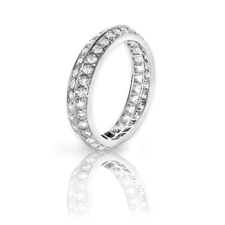 Van Cleef & Arpels platinum diamond wedding band