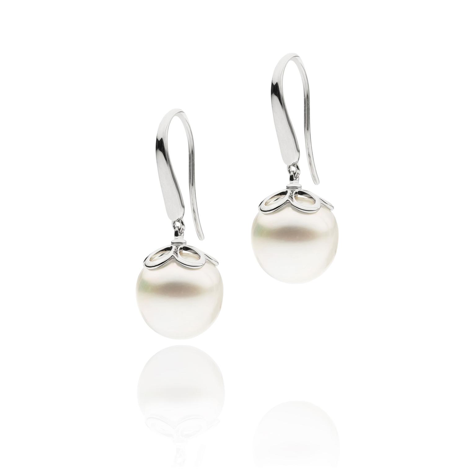 Autore 11mm South Sea pearl drop earrings set in 18ct white gold