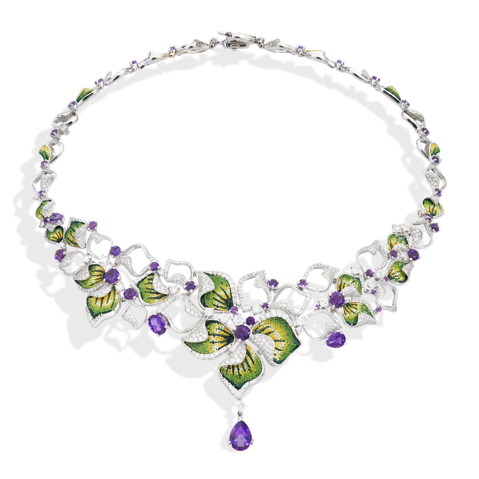 Iris Mauve necklace by Sicis Jewels