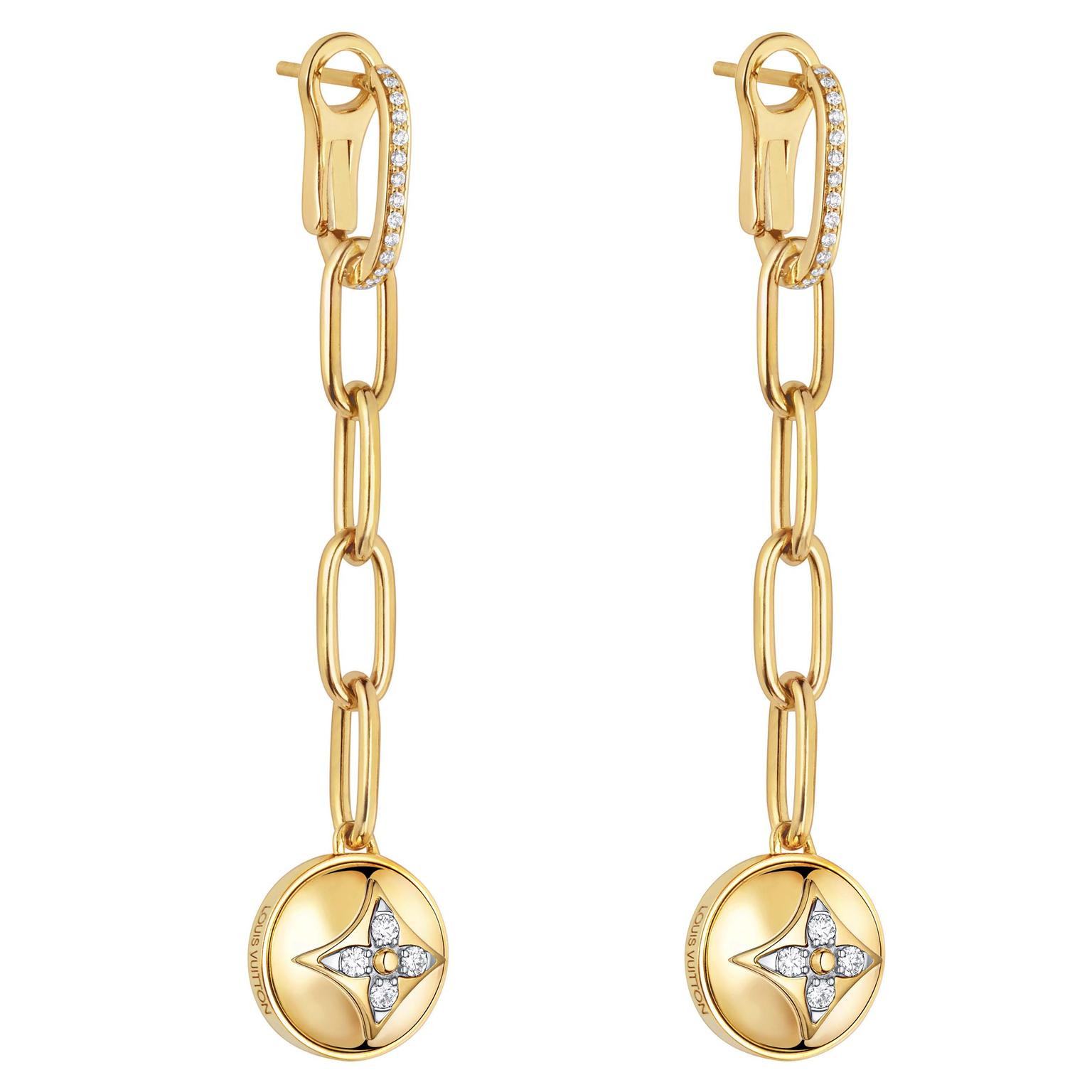 LOUIS VUITTON Flower earring Gold plate Gold Earring 300030201 –  BRANDSHOP-RESHINE