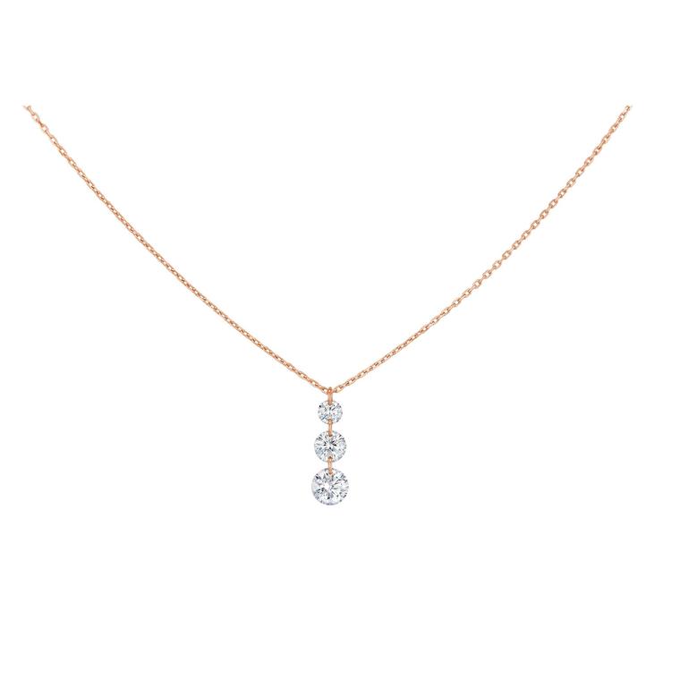 La Brune & La Blonde 360° Trio necklace with brilliant-cut diamonds in gold