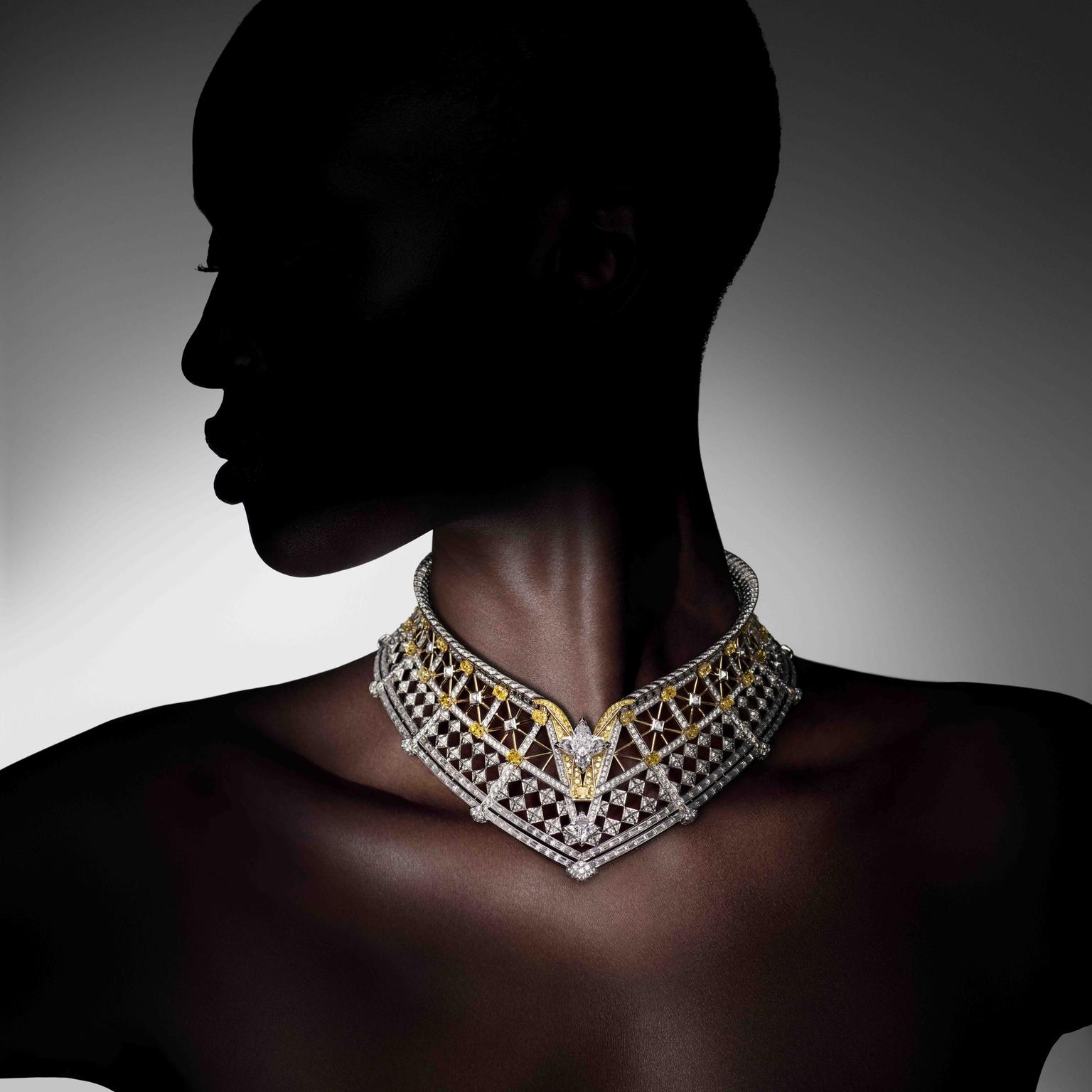 Awakened Hands, Awakened Minds high jewellery collection worn Victoire necklace by Louis vuitton ©Nathaniel Goldberg