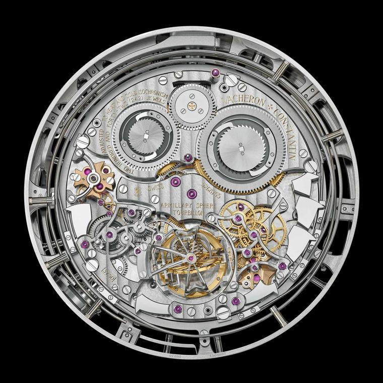 The reverse of the Vacheron Constantin Calibre 3750 pocket watch