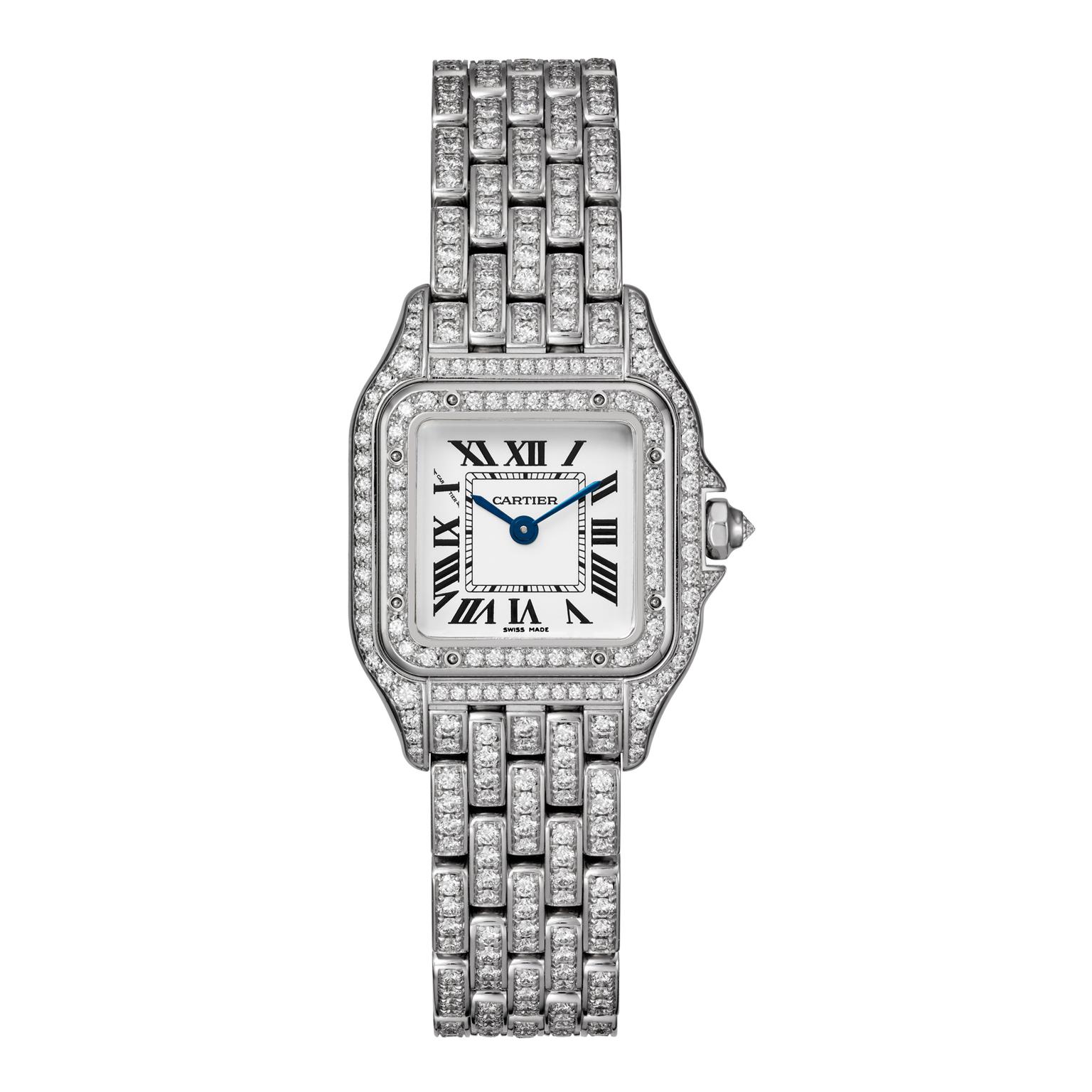 Small size Panth re de Cartier fully diamond set watch Cartier