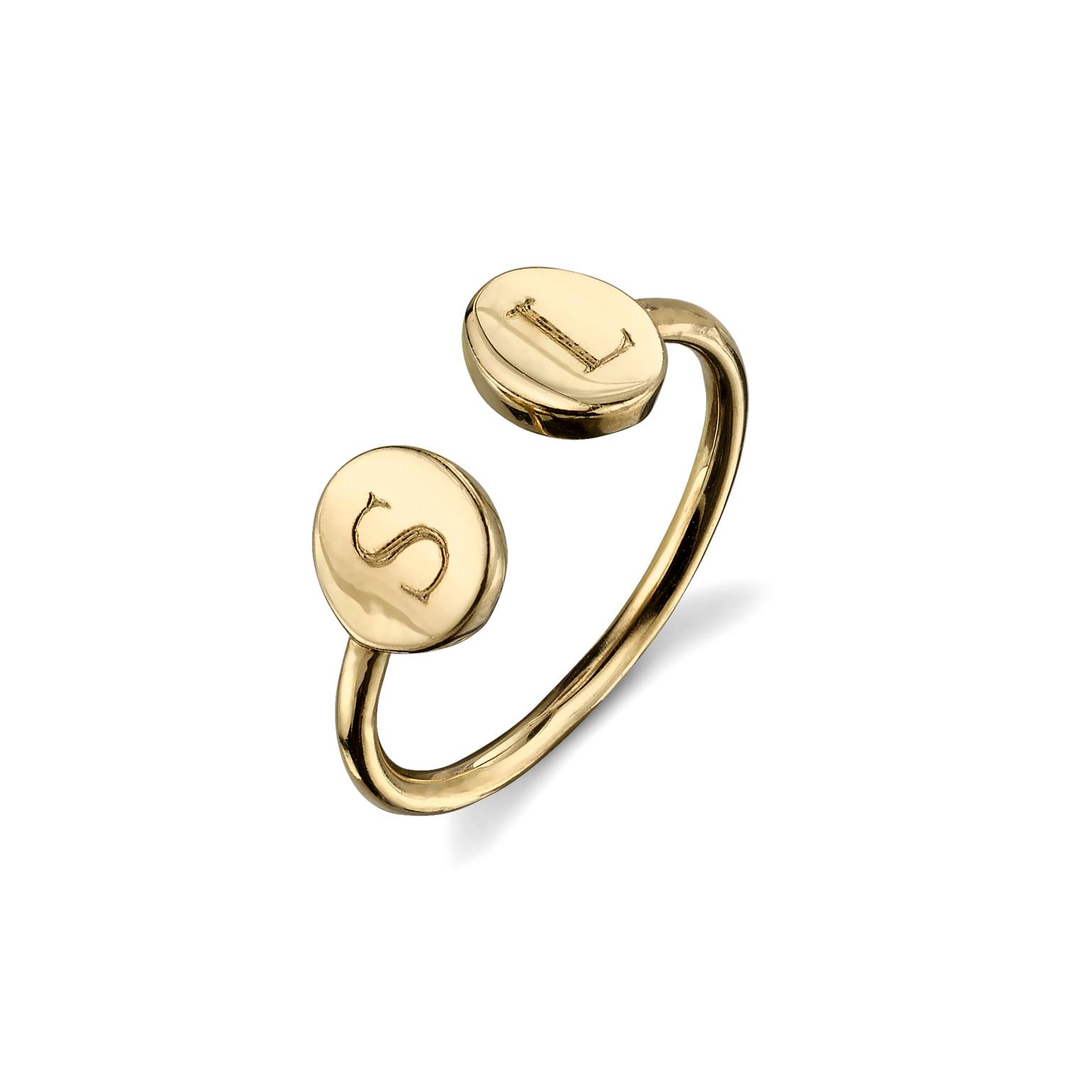 Sarah Chloe Rocha open ring in yellow gold