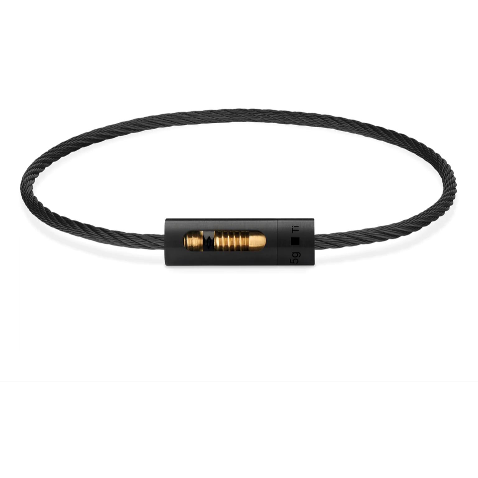 Punched cable bracelet by Le Gramme