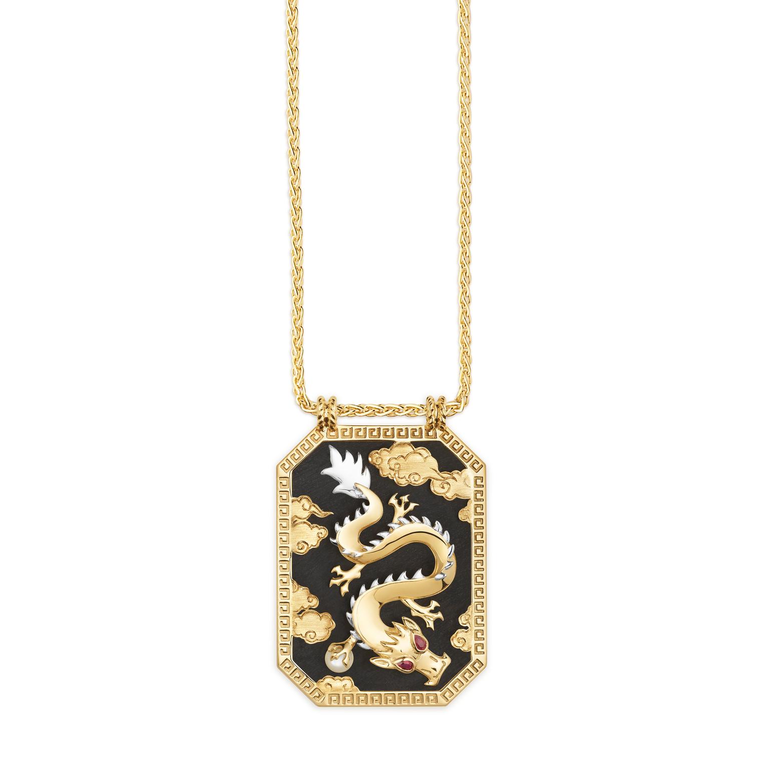 Ebony Chinese Dragon pendant by Marie Lichtenberg