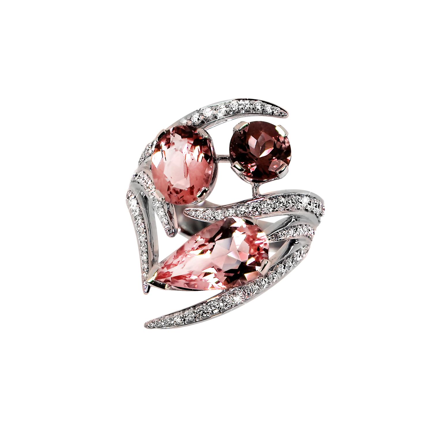 Shaun Leane morganite and pink tourmaline Aurora ring