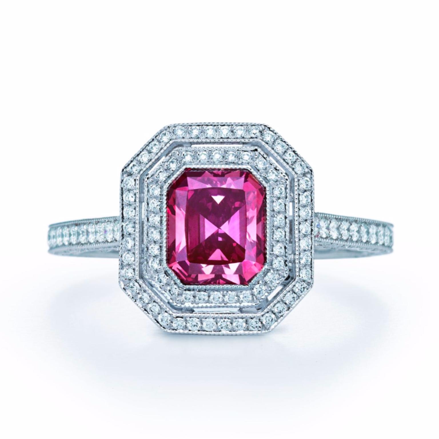 Tiffany Fancy Deep Pink diamond ring