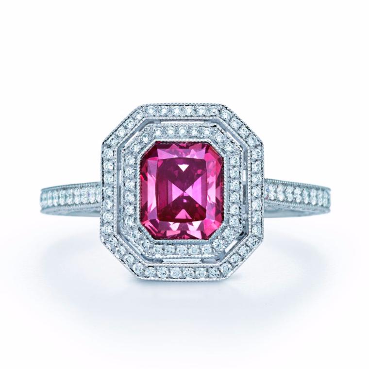 1.14-carat Fancy Deep Pink diamond ring