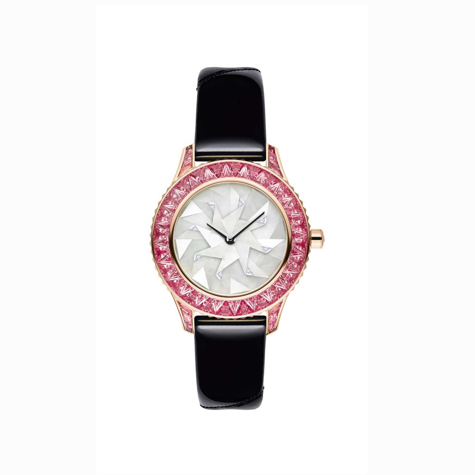 Dior Grand Soir Origami watch with pink sapphires