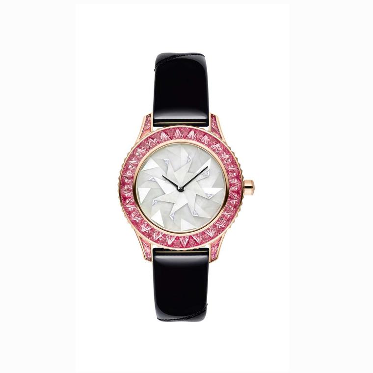 Dior Grand Soir Origami watch with pink sapphires