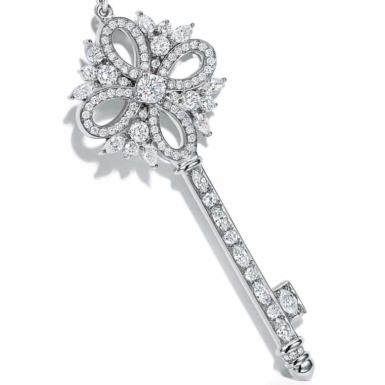 Tiffany Victoria key pendant with diamonds