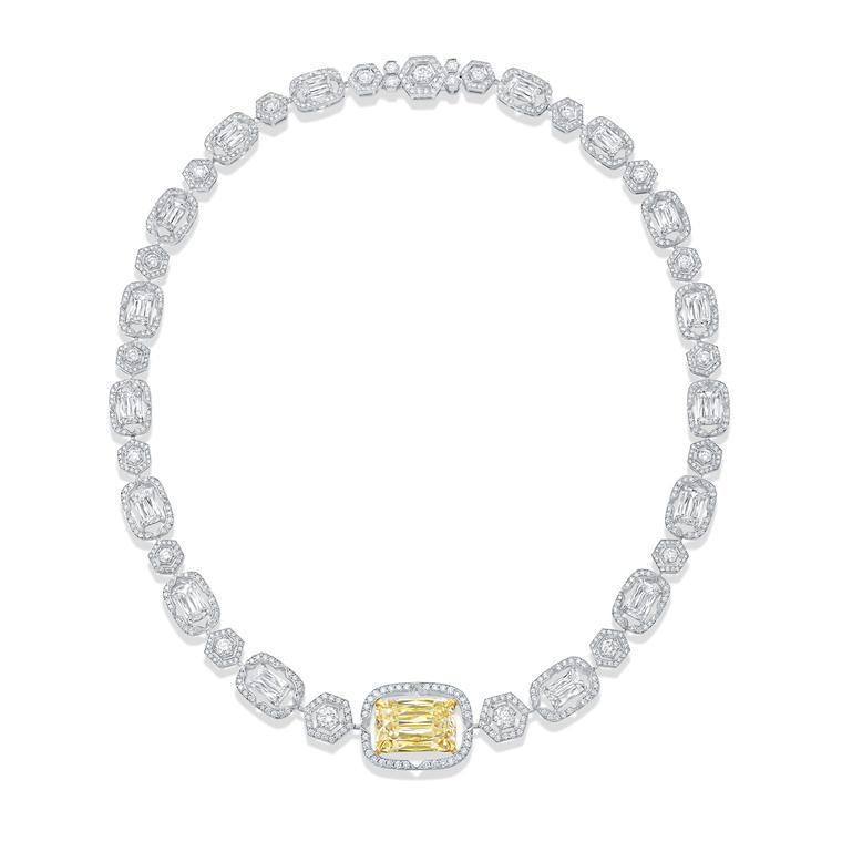 Boodles Mosaic yellow diamond necklace