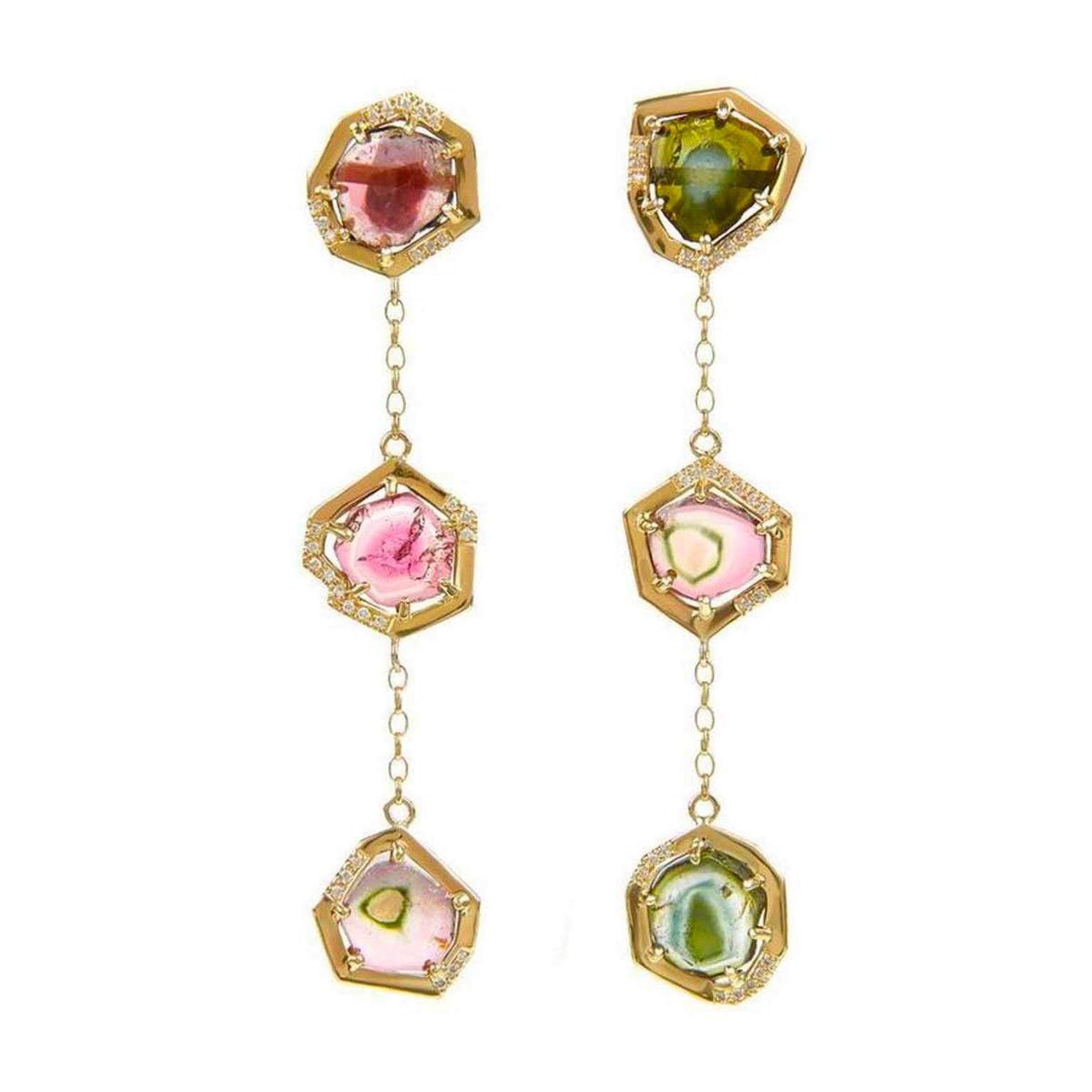 Tessa Packard Brighton Rocks watermelon tourmaline earrings