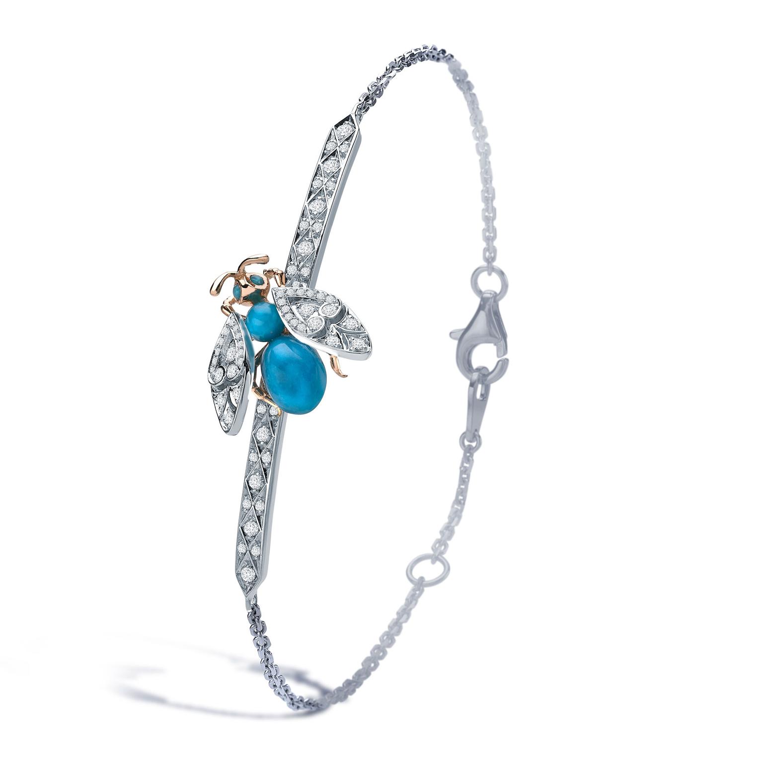 Garrard Enchanted Palace Jewelled Bug turquoise bracelet