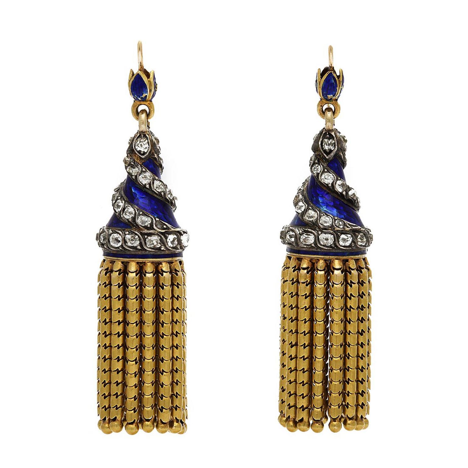 A La Vieille Russie enamel earrings