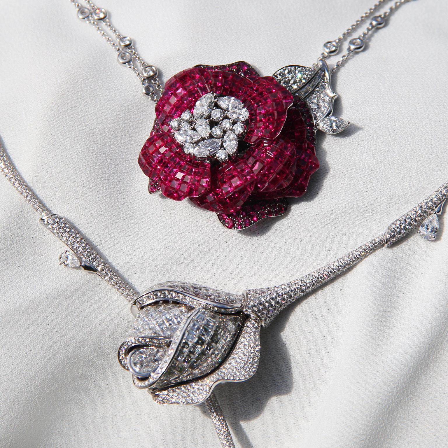 White shop rose jewellery