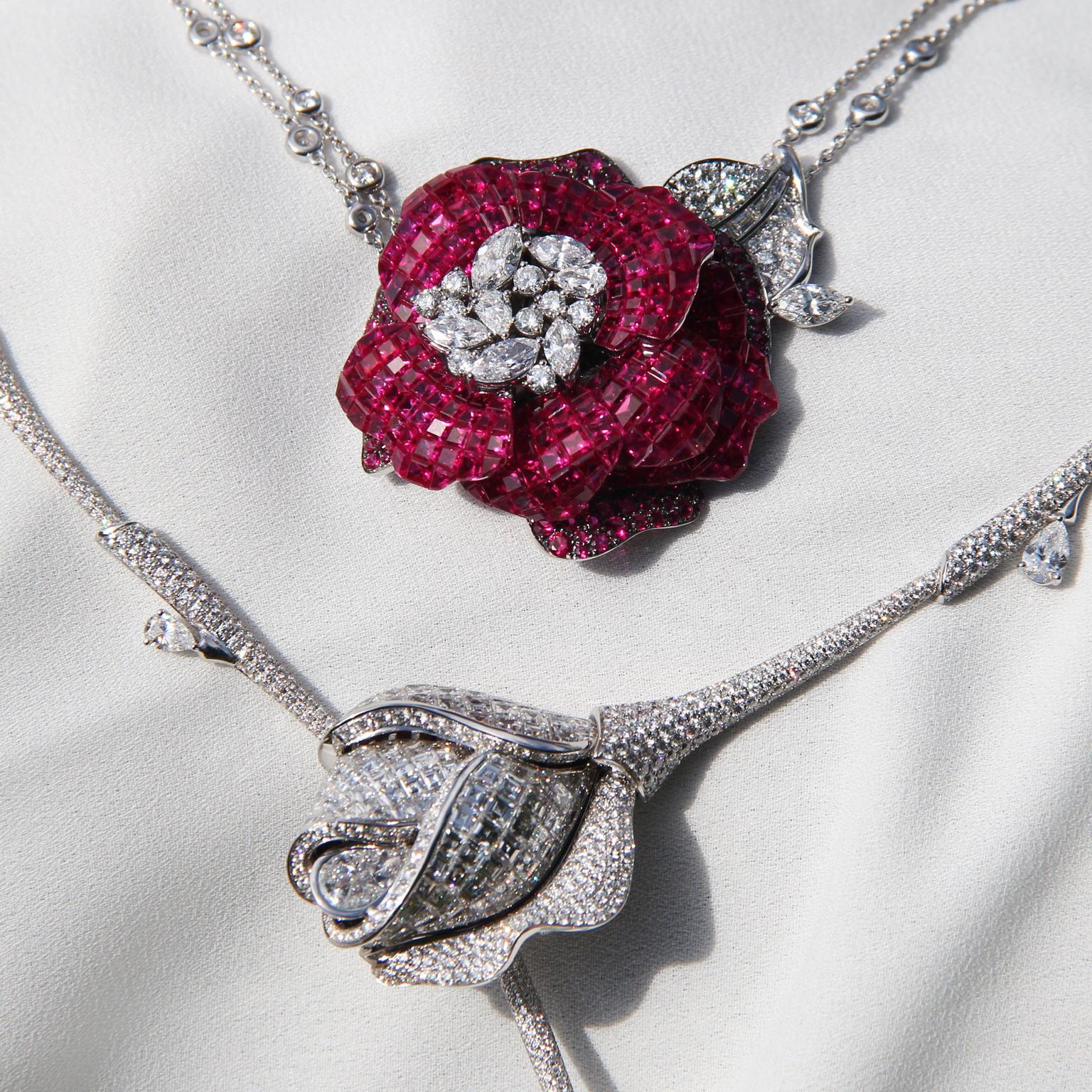 Stenzhorn Rose Red and Snow White high jewellery necklaces