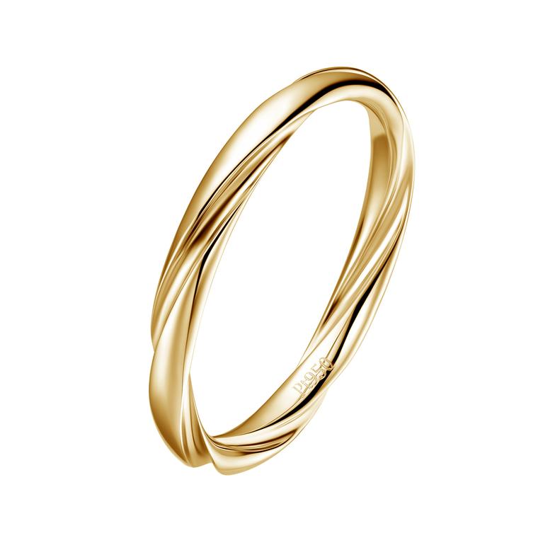 Fei Liu twisted yellow gold wedding band