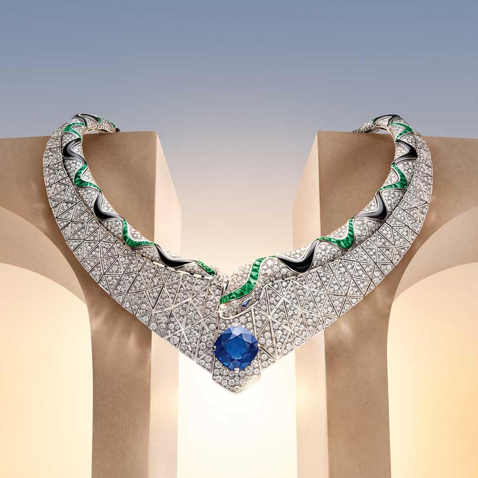 Bvlgari Eclettica Serpenti Illusio  high jewellery necklace 