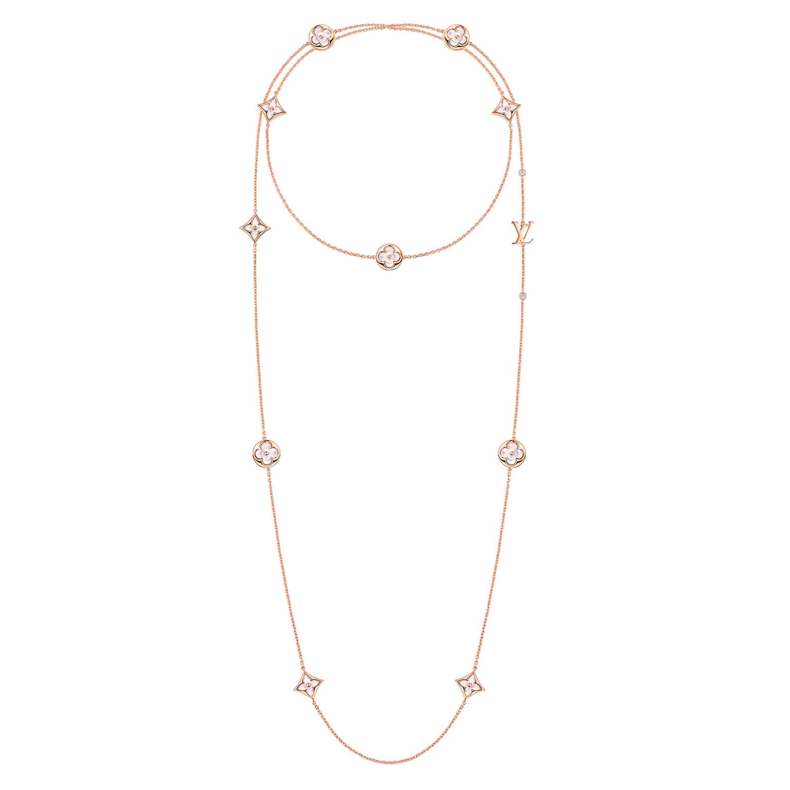 Color Blossom BB mother-of-pearl sautoir necklace, Louis Vuitton