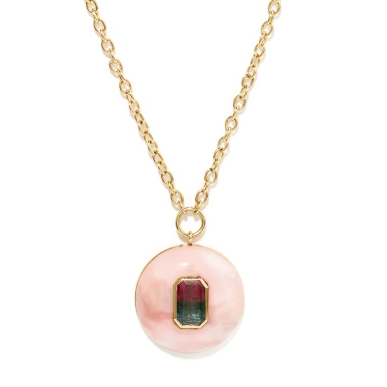 RETROUVAI Lollipop tourmaline, opal & 14kt gold necklace  £3,678